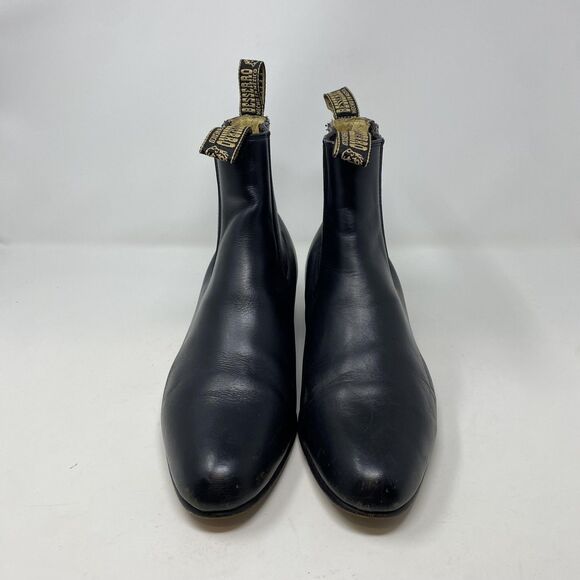 EL Besserro Boots Mens Size 29.5 Black Leather Chelsea Ankle Dress Pull On main image 12